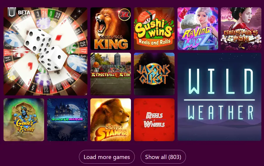 Candyland Casino juegos